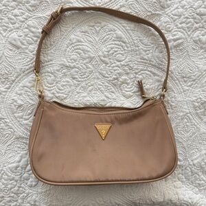 Guess Tan Nylon Shoulder Bag